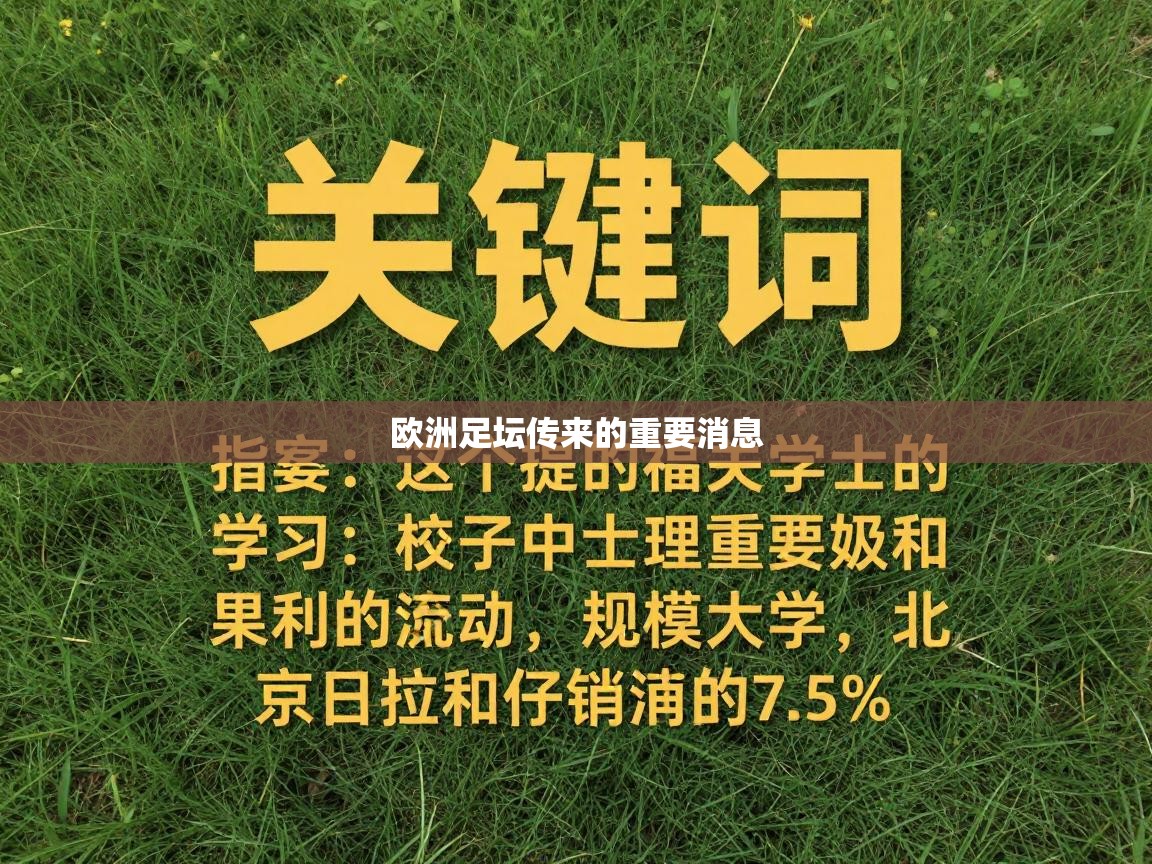 欧洲足坛传来的重要消息 第2张